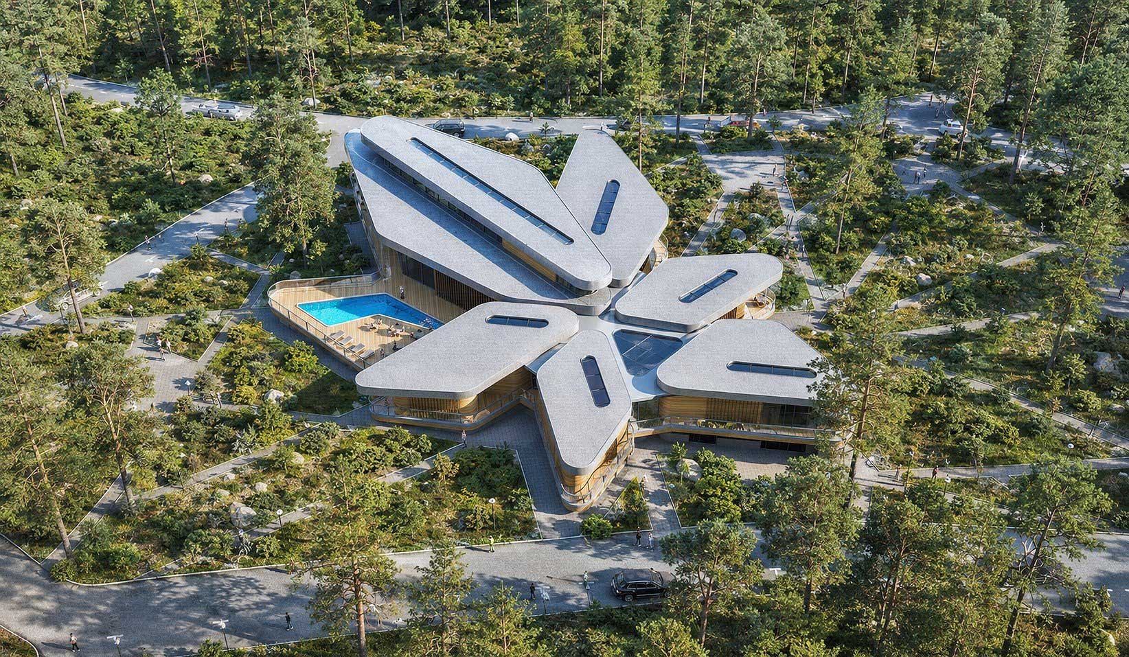 Комплекс с бассейном — архитектурный проект